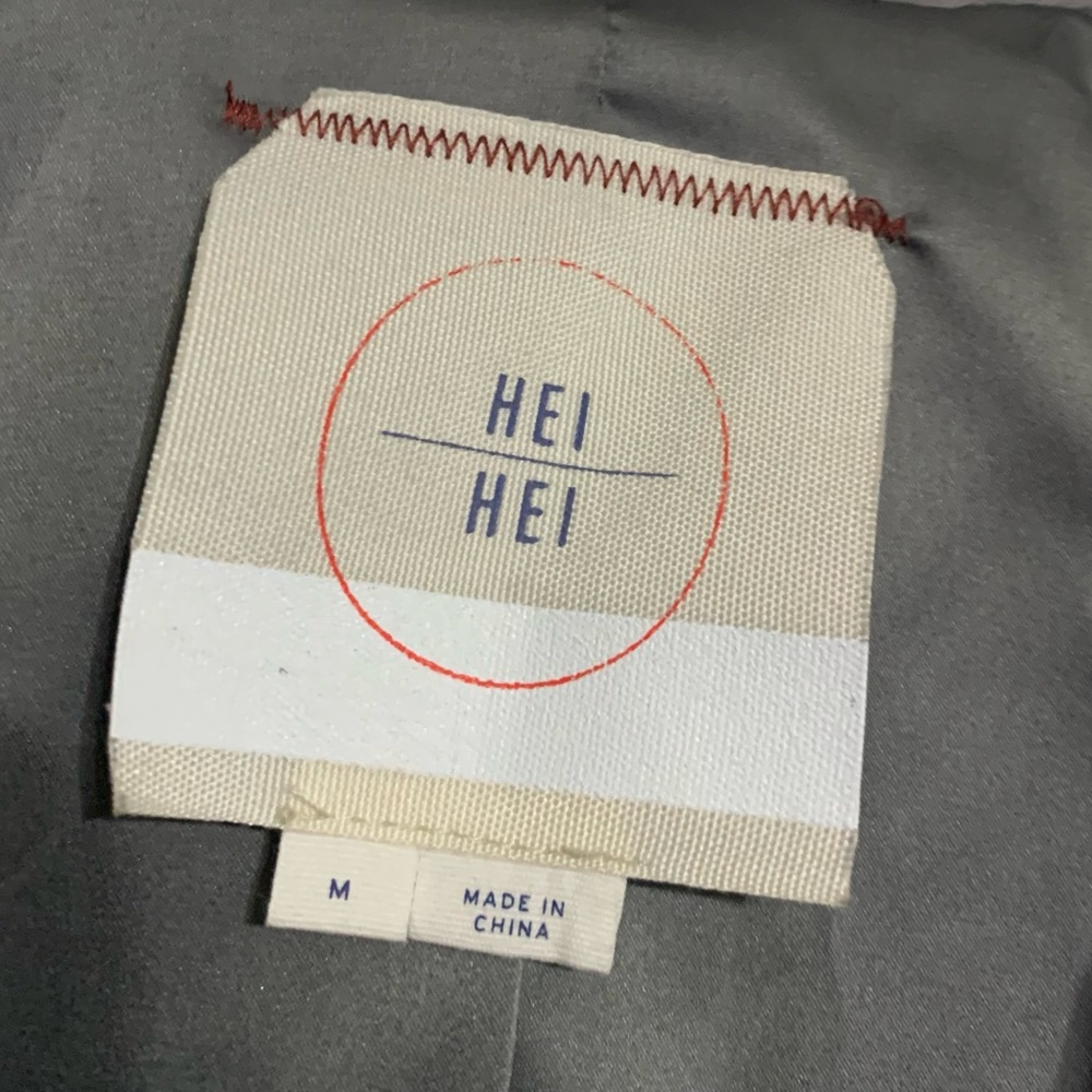 Anthropologie Hei Hei Gray Faux Leather Moto Jacket - Picture 5 of 6